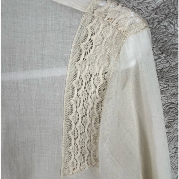 NWT Women's THEORY Alynn Ivory Button Down Shirt Sz L Washed Gauze - Picture 6 of 15